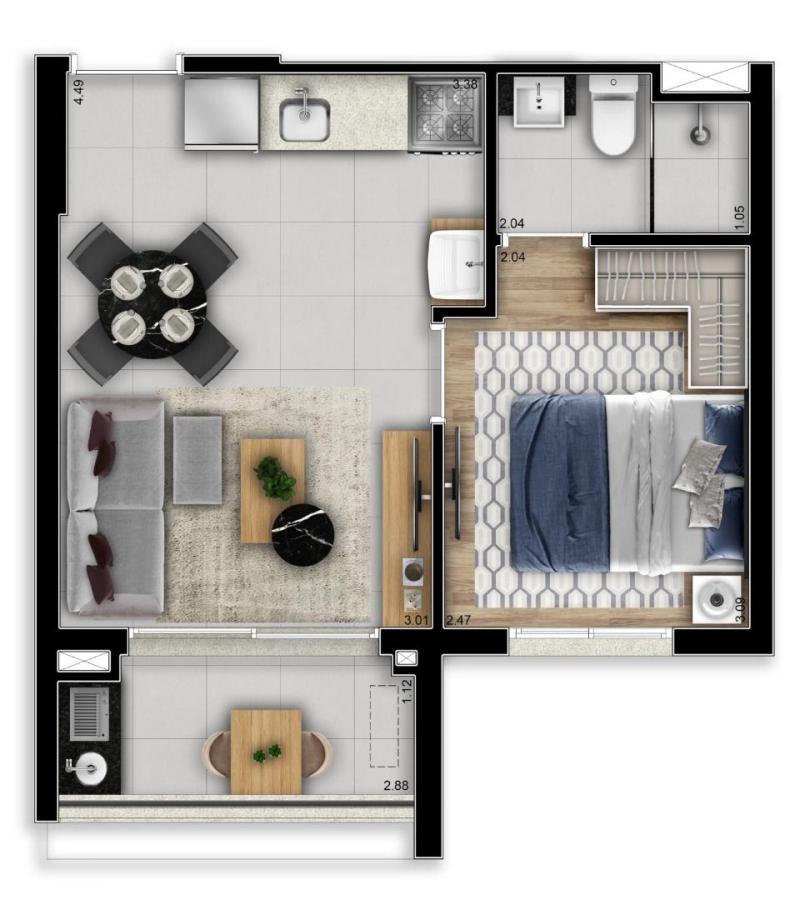Apartamento, 1 quarto - Foto 24